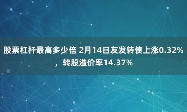 股票杠杆最高多少倍 2月14日友发转债上涨0.32%，转股溢价率14.37%