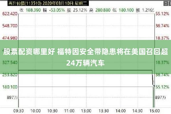 股票配资哪里好 福特因安全带隐患将在美国召回超24万辆汽车